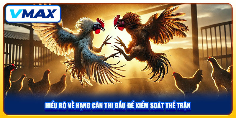 Thưởng Thức Đá Gà Cựa Sắt VMAX Bùng Nổ Với Tỷ Lệ Thắng 96% 3 Hiểu rõ về hạng cân thi đấu để kiểm soát thế trận