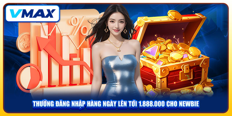 Thưởng Đăng Nhập Hàng Ngày Lên Tới 1.888.000 Cho Người Chơi VMAX 1 Thưởng Đăng Nhập Hàng Ngày Lên Tới 1.888.000 Cho Người Chơi VMAX